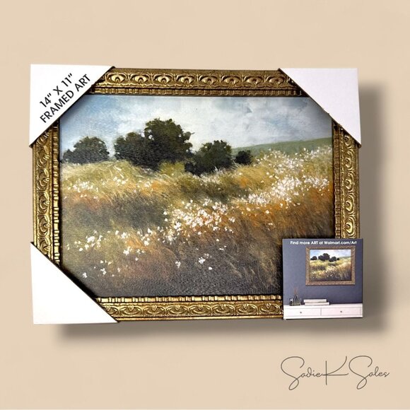 Home Decor Collection Calm Meadow Landscape Wall Art, Nature Canvas Print 11x14 - Picture 8 of 9